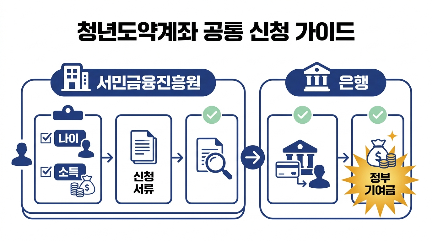 청년도약계좌 신청서류 2026 — KB·신한·하나·우리·NH 어디가 다를까