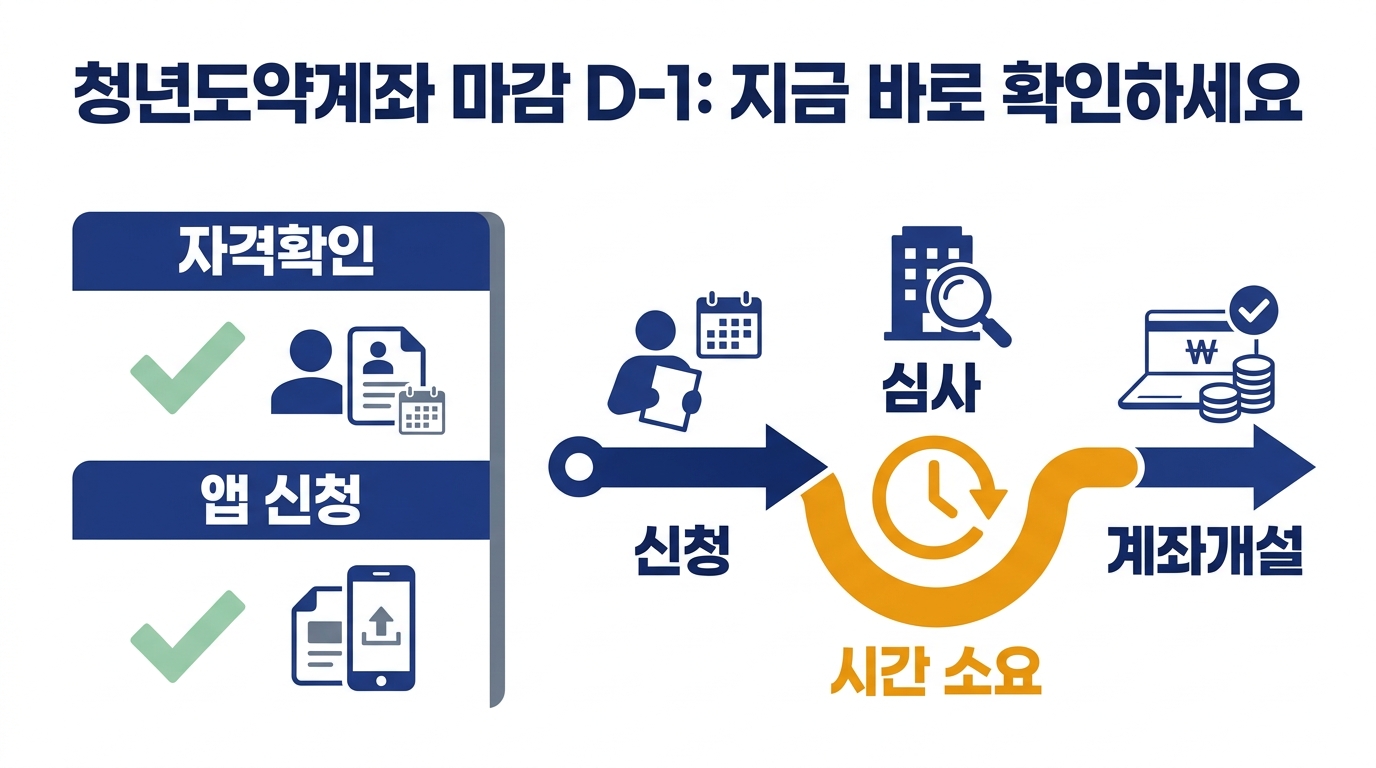 청년도약계좌 가입 마감 D-1 — 마지막 날 안내와 놓쳤을 때 대안