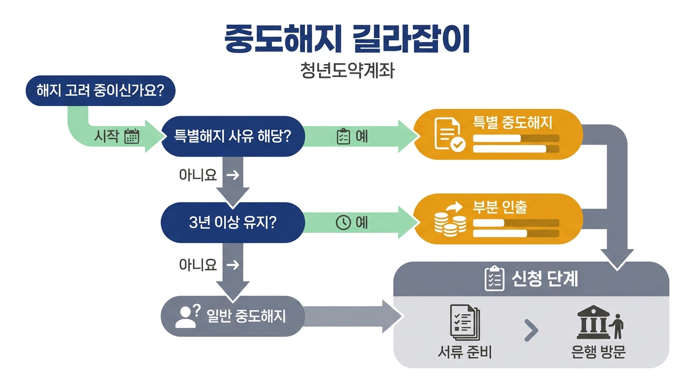 중도해지 길라잡이 — 케이스별 의사결정 흐름