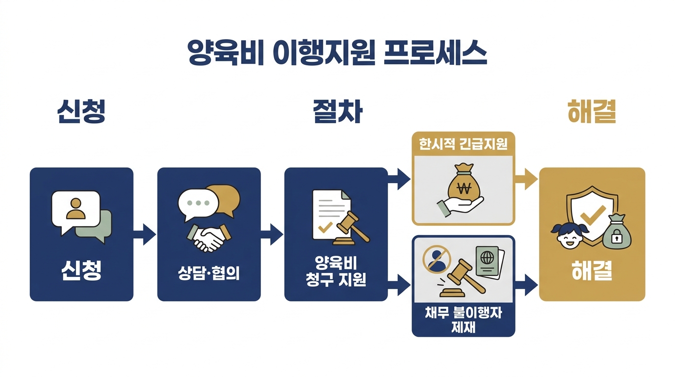 양육비 이행관리원 — 미지급 양육비 받는 법, 신청부터 강제 절차까지