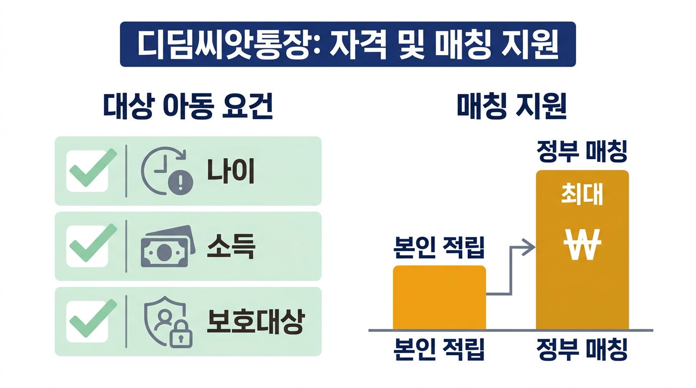 디딤씨앗통장 2026 — 정부 매칭 자격·한도·신청법 총정리