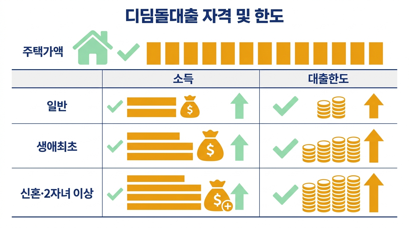 디딤돌대출 2026 — 소득 6천만원·주택가액 5억 요건과 금리·한도 총정리