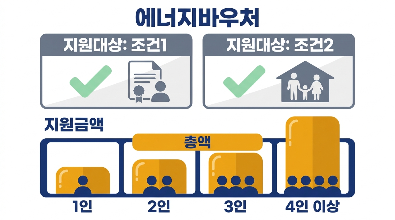 에너지바우처 2026 — 최대 70만원, 자격·금액·신청 방법과 사용기간 총정리