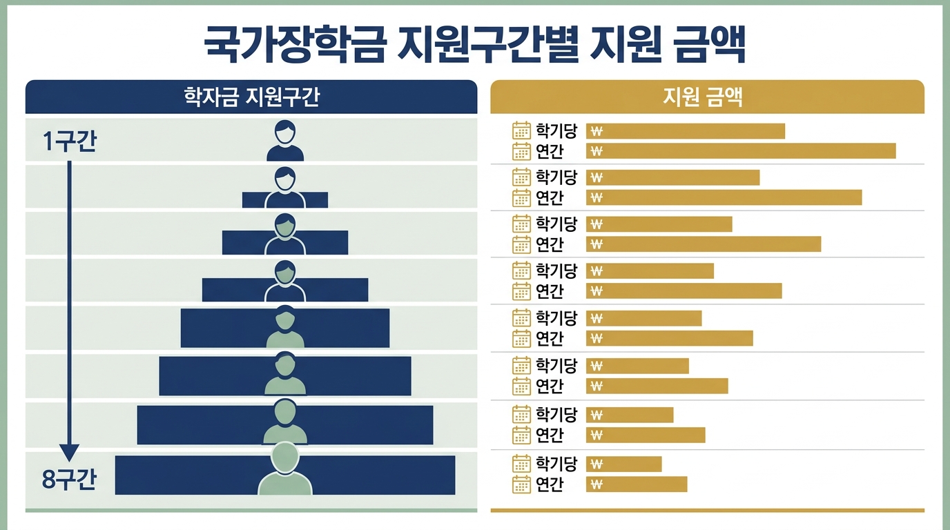 국가장학금 2차 신청 2026 — 한국장학재단 로그인부터 원클릭 신청, 가족정보 입력, 가구원 동의, 서류 제출까지의 단계별 신청 흐름도