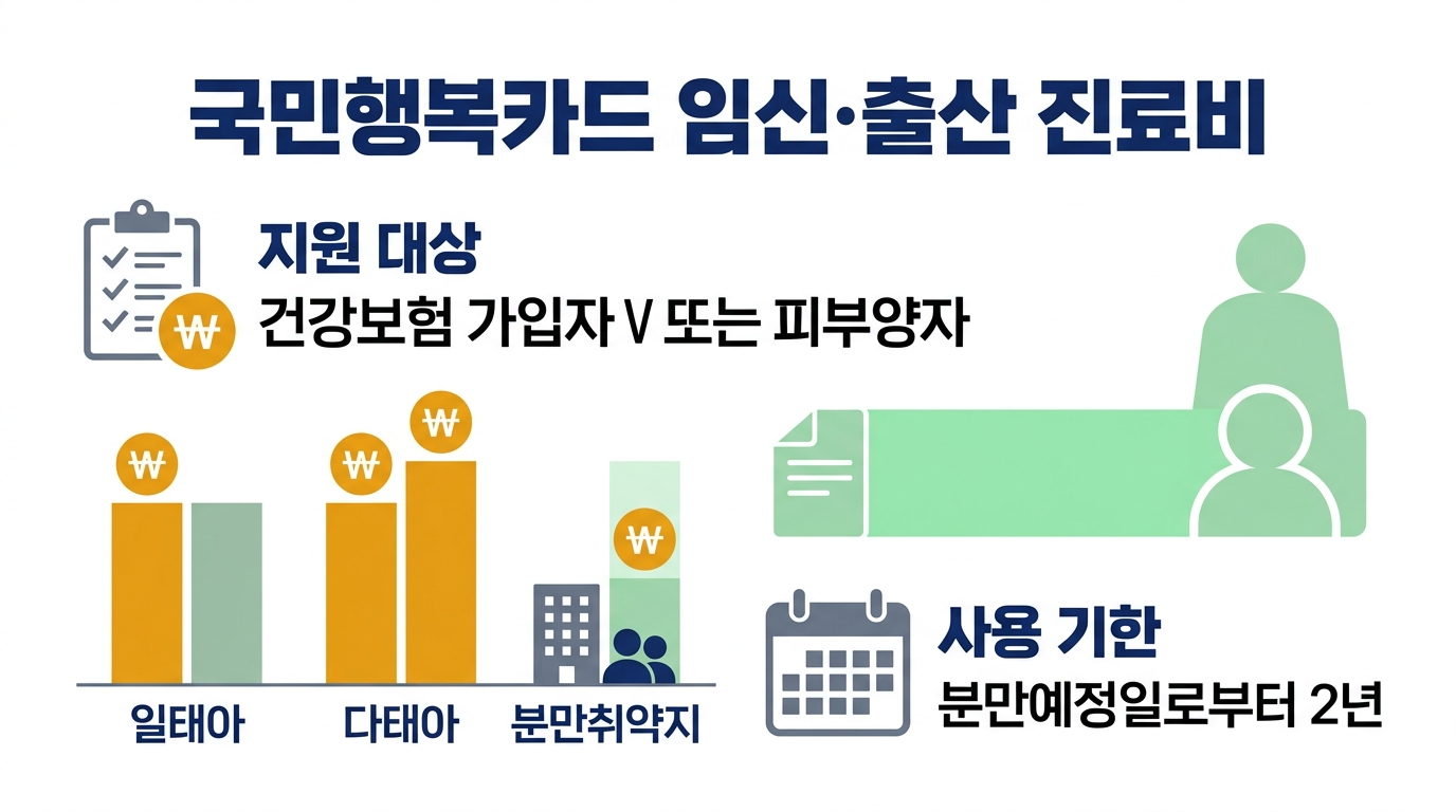 국민행복카드 2026 — 임신·출산 진료비 100만원 신청과 사용처 총정리