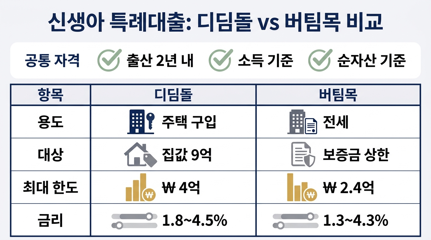 신생아 특례대출 2026 — 소득·순자산 요건과 금리·한도·대환 총정리
