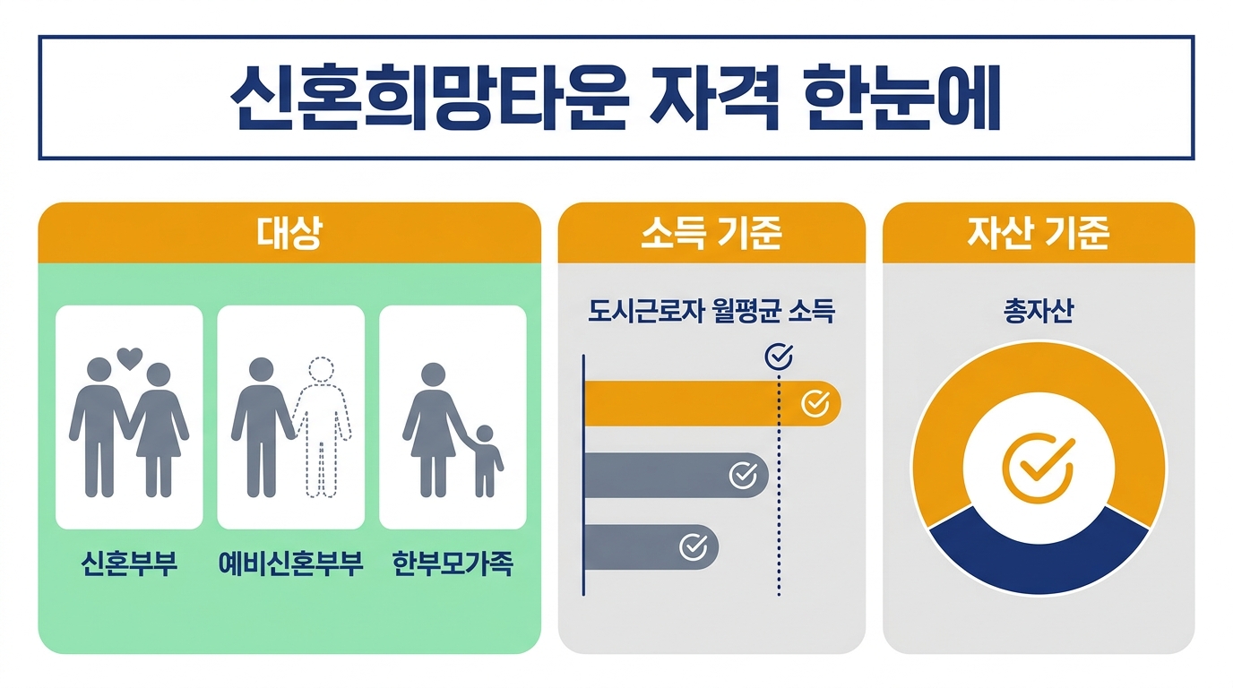 신혼희망타운 — 청약 자격·소득 기준·전용 대출까지 한눈에