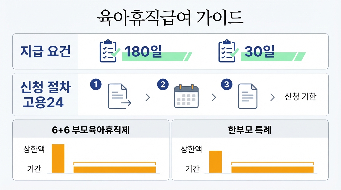 육아휴직급여 신청 흐름 — 사업주 확인서 발급부터 고용24 접수, 매월 지급까지의 단계와 기한