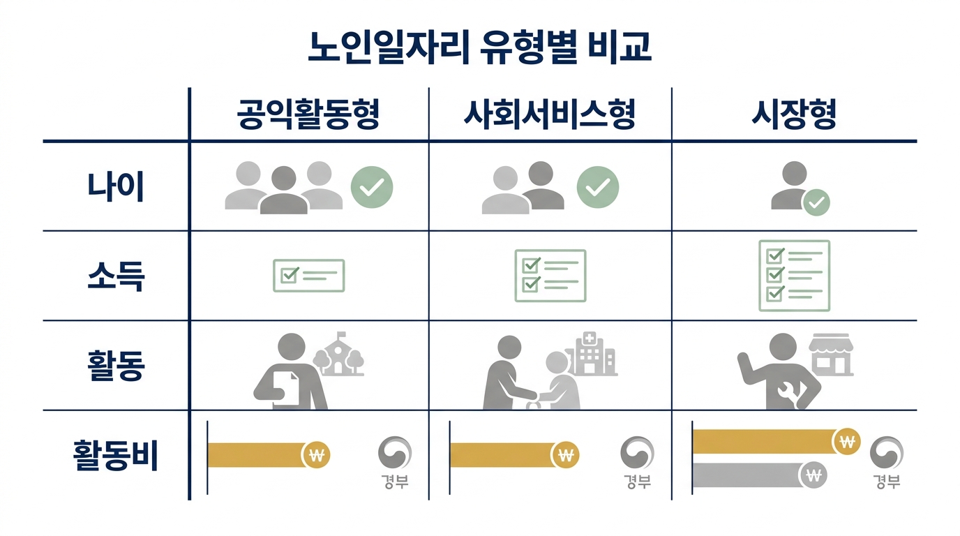 노인일자리 2026 — 유형별 활동비·지자체 모집·신청 방법 총정리