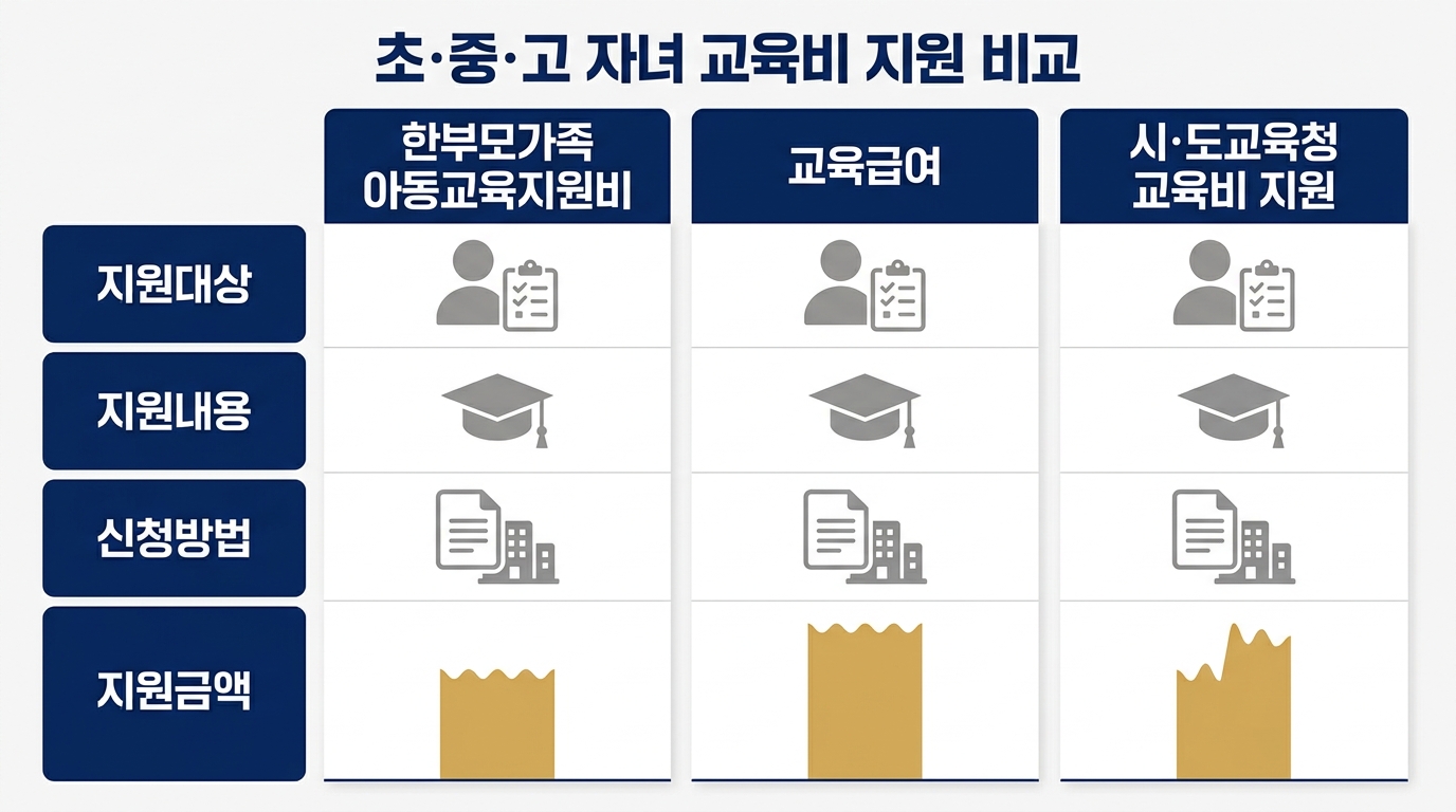 한부모가정 학자금 — 초·중·고 자녀 교육비 지원 정리