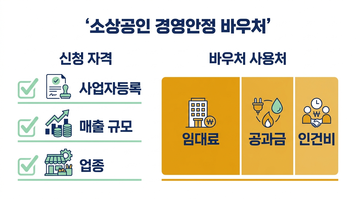 소상공인 경영안정 바우처 2026 — 신청 자격·사용처·신청 흐름 정리