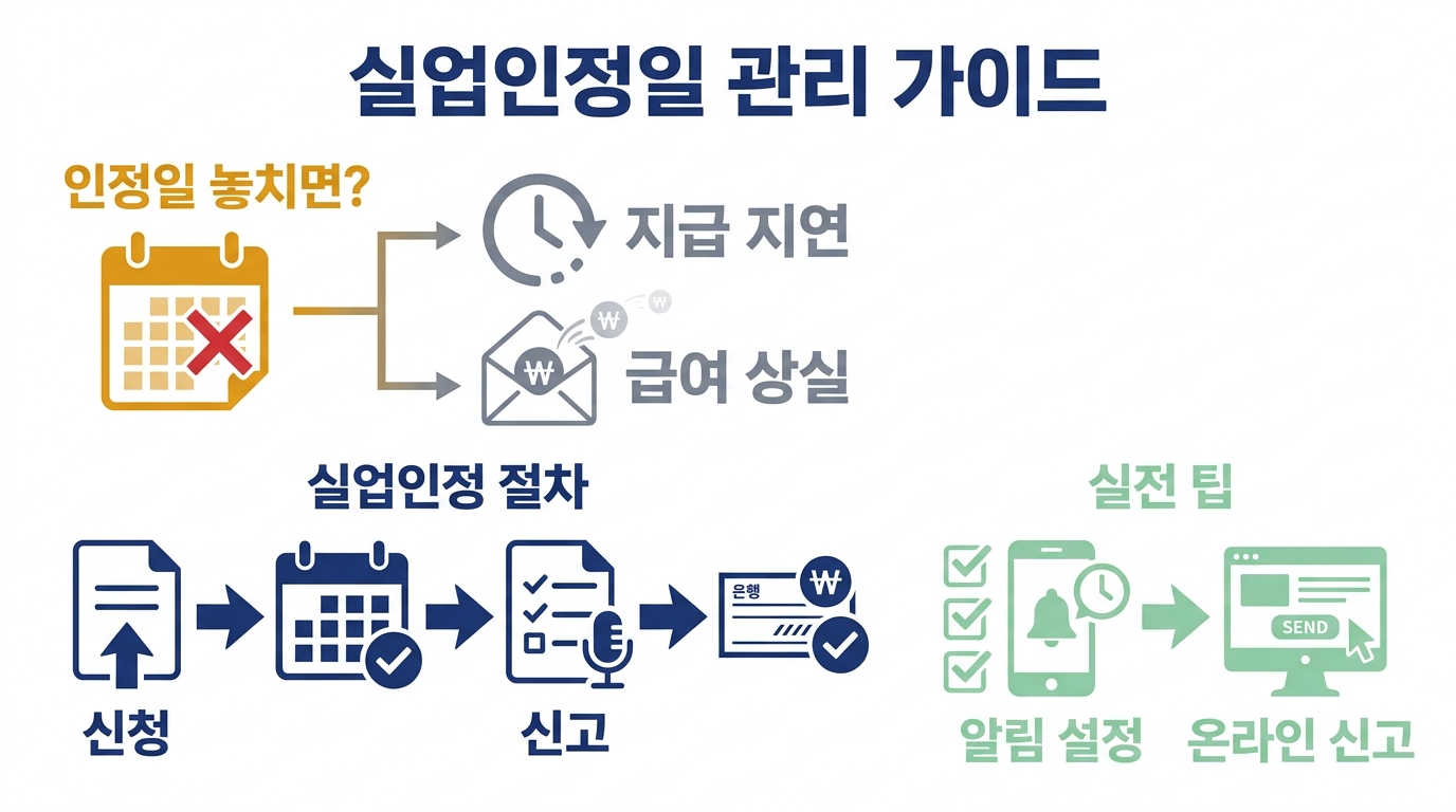 실업인정일을 놓쳤을 때 지급·미지급 결과 비교와 인정일 관리 팁