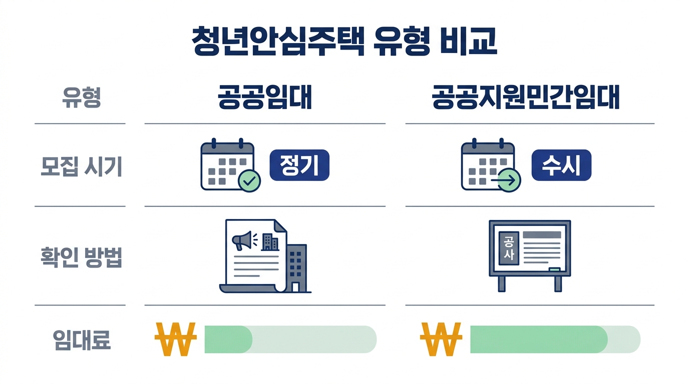 청년안심주택 신청 흐름 — 모집공고 확인부터 청약 접수까지의 단계