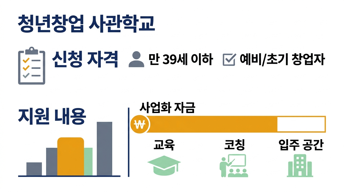 청년창업 사관학교 2026 — 자격·지원 내용·일정 한눈에 정리